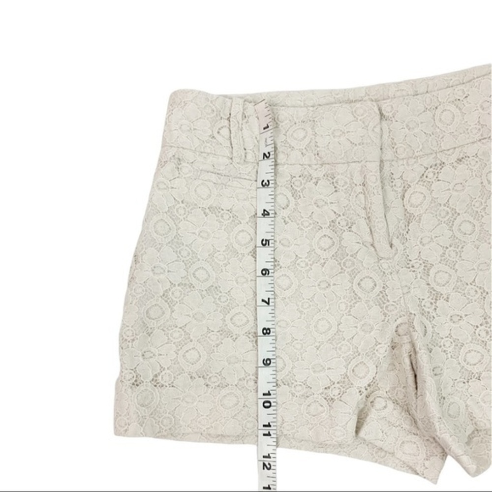 Ann Taylor Loft Lace Cotton Shorts Women’s Size 2 Cream White - Picture 3 of 8